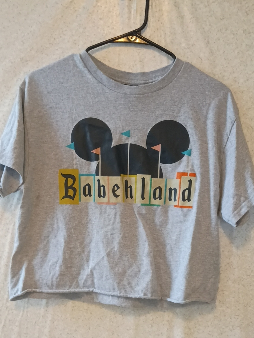 Gildan Gray Short-Sleeve Tee with Multicolor 'Babehland' Graphic